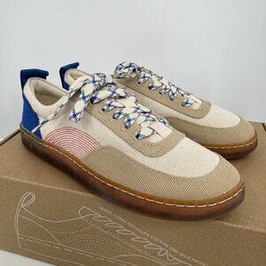 Everlane Tread Bare Sneaker size 7 Women's in Canvas/Red/Blue Lace-up Shoes